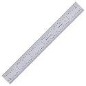 PEC Tools Made in USA 6" Metal Ruler, Rigid