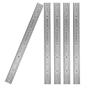 PEC Tools Made in USA 6" Metal Ruler, Flexible, 5 Pack