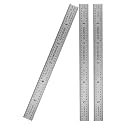 PEC Tools Made in USA 6" Metal Ruler, Flexible, 3 Pack