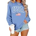 PECHAR USA Sweatshirt Women American Flag Sweater