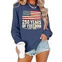 PECHAR USA Sweatshirt Women American Flag Sweater