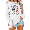 PECHAR USA Sweatshirt Women American Flag Sweater