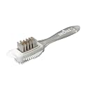 Pedag Suede Shoe Cleaner Brush | Made in Germany | 4-Way Cleaning &amp; Refreshing | Brass &amp; Nylon Bristles + Rubber | for Suede Nubuck &amp; Velvet Shoes Boots &amp; Bags | 1 Brush