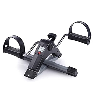 pedal exerciser cycle bike for home gym lcd counter foldable exercise bike indoor fitness resistance home use mini bike blacksilver