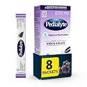 Pedialyte Electrolyte Powder, Hydration Drink for Kids & Adults, Grape, Powder Packets, 8 Count (Pack of 8)
