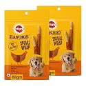 Pedigree Ranchos Spiral Wrap, 60 G, Stick, Adult, Chicken, Dogs,Pack of 2