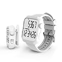 Pedometer Watch, Pedometer for Walking Steps and Miles, White