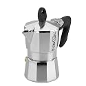 PEDRINI-Italy, Aluminium Moka Pot 2 Cup Coffee Maker/Mocha Pot/Stovetop Coffee Maker; Italian Made. (Black, 2 Cup)