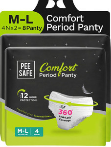 pee safe comfort period panties m-l leak proof sanitary pad