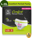 Pee Safe Comfort Period Panties L-XL Leak Proof Sanitary Pad (Pack of 8)