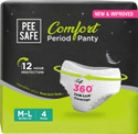 Pee Safe Full Coverage Leak-Proof Period Panty (M-L) Sanitary Pad (Pack of 4)
