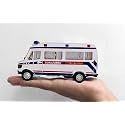 Peekoo Toys/Toy Ambulance For Kids/Pull Back Ambulance Car/Ambulance Van With Openable Gate/Ambulance Bus With Detachable Stretcher - Multicolor