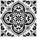 Peel and Stick Wall Sticky Backsplash Vinyl Waterproof Removable Tile Sticker Decals for Bathroom &amp; Kitchen, (Vintage Floral, 8X8 Inch (36 pcs))