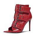Peep Toe Booties Women Stiletto Heels Sexy
