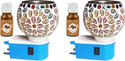 peepalcomm 2 Set Plug In Electric Camphor Diffuser lamp(With 2 Oil Free 20 ml)K1 Diffuser Set, Aroma Oil PP-Lamp With 2 Aroma Fragrance Oil Free( Pattern Design can Be Differ )Shipped As Per Availablity K1