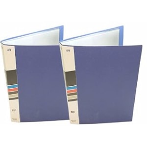 peeplvalue set of 2 display books deluxe quality file folder a4 size 40 pocketspresentation binders with plastic clear sleeves document organizer for school office