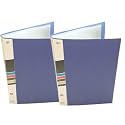 Peeplvalue Set of 2 Display Books Deluxe Quality File Folder A4 Size 40 Pockets,Presentation Binders with Plastic Clear Sleeves Document Organizer for School Office