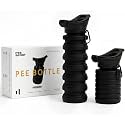 PeeSport Premium Pee Bottle, Portable Urinal for Men & Women, Leakproof Collapsible Silicone Travel Urinal 1000ml, Spill Proof, Car Camping Bedside, Seen on Shark Tank