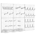Peg Board, 70PCS Heavy Duty Metal Pegboard with Hooks, 6 Pack White Peg Board Panels, 50lbs Load Capacity Each, Pegboard Wall Organizer for Garage, Workshop, Craft Rooms Total 24” x 36”