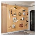 Peg Board,Pegboard Panels, Pegboard Combination Kit 16 Mm Thick Wooden Pegboard Wall Mounted Peg Boards Organizer(Beige,60x120cm)