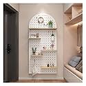 Peg Board,Pegboard Panels, Wooden Pegboard Organizer Kit - Wall Organiser Pegboard Perfects for Home Office Garage(White-b)