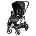 Peg Perego Veloce - Compact Full Featured Lightweight Stroller - Compatible with All Primo Viaggio 4-35 Infant Car Seats - Made in Italy - Licorice (Black &amp; Black eco-Leather)
