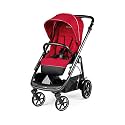 Peg Perego Veloce - Compact Full Featured Lightweight Stroller - Compatible with All Primo Viaggio 4-35 Infant Car Seats - Made in Italy - Red Shine (Red &amp; Silver Accents)