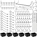 Pegboard Hooks Assortment, for Organizing Various Tools, with Pegboard Bins, 165 PCS, 80 of Which are Locks