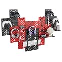 PEGZONE Controller and Headphone Holder Wall Mount, 14pcs, Black &amp; Red
