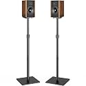 Pegzone Height-Adjustable Speaker Stands Pair, Black