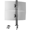 Pegzone Vertical Dual Monitor Mount for 17–34 Inch Screens, 33 lbs per Arm