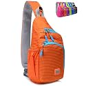Peicees Small Sling Backpack Waterproof Unisex Shoulder Bag Chest Crossbody Daypack