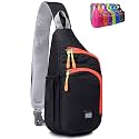 Peicees Small Sling Backpack Waterproof Unisex Shoulder Bag Chest Crossbody Daypack