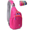 Peicees Small Sling Backpack Waterproof Unisex Shoulder Bag Chest Crossbody Daypack