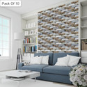Peijinsart 77 cm x 70 cm Decorative Embossed Wallpaper (Multicolor, Pack of 10)