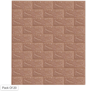 peijinsart 77 cm x 70 cm decorative embossed wallpaper brown pack of 20