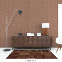 Peijinsart 77 cm x 70 cm Decorative Embossed Wallpaper (Brown, Pack of 5)