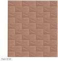 Peijinsart 77 cm x 70 cm Decorative Embossed Wallpaper (Brown, Pack of 20)