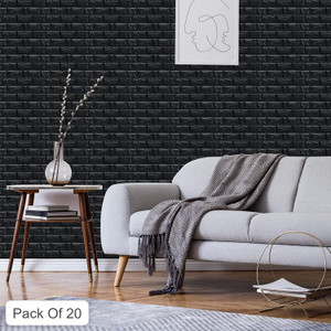 peijinsart 77 cm x 70 cm decorative embossed wallpaper black pack of 20