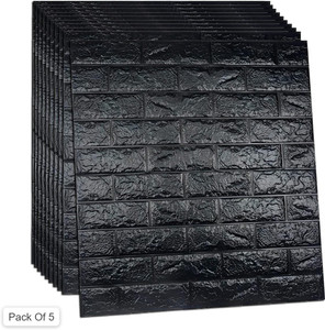 peijinsart 77 cm x 70 cm decorative embossed wallpaper black pack of 5