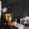 Peijinsart 77 cm x 70 cm Decorative Embossed Wallpaper (Black)