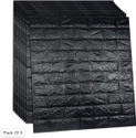 Peijinsart 77 cm x 70 cm Decorative Embossed Wallpaper (Black, Pack of 5)