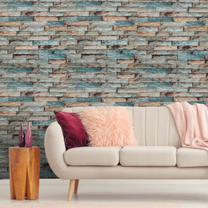 peijinsart 77 cm x 70 cm decorative embossed wallpaper blue brown beige