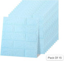 Peijinsart 77 cm x 70 cm Decorative Embossed Wallpaper (Blue, Pack of 15)
