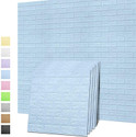 Peijinsart 77 cm x 70 cm Decorative Embossed Wallpaper (Blue, Pack of 5)