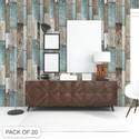 Peijinsart 77 cm x 70 cm Decorative Embossed Wallpaper (Brown, Blue, Beige, Pack of 20)