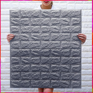 peijinsart 77 cm x 70 cm decorative embossed wallpaper grey