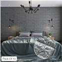 Peijinsart 77 cm x 70 cm Decorative Embossed Wallpaper (Grey, Pack of 10)
