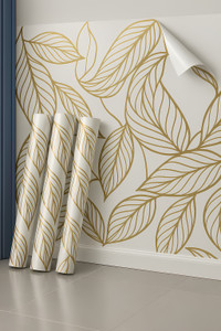 peijinsart 200 cm x 60 cm waterproof decorative vinyl wallpaper white gold pack of 3