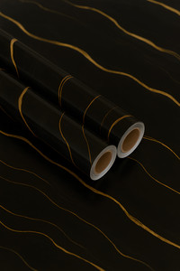 peijinsart 200 cm x 60 cm waterproof decorative vinyl wallpaper black gold pack of 2